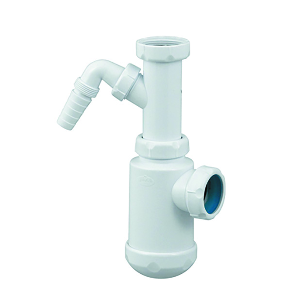 Bekersifon met afsluitbare (vaat)wasmachine-aansluiting, type S-70