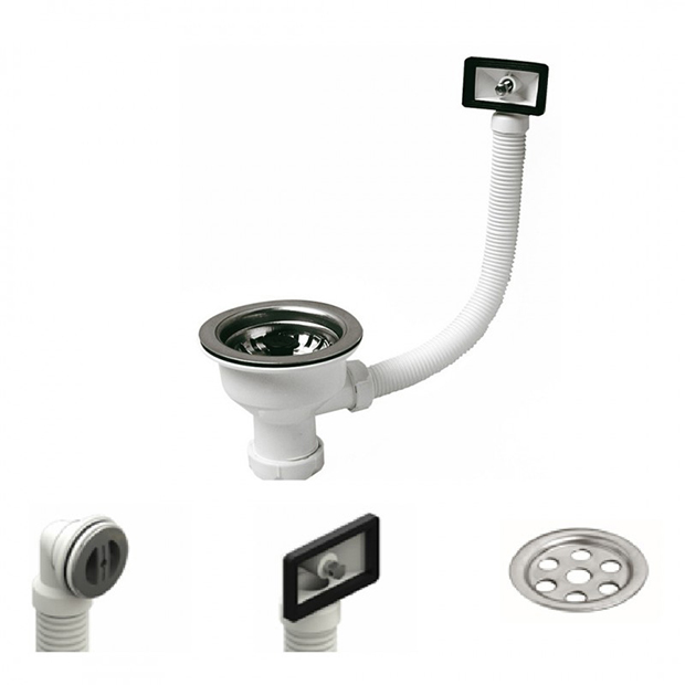 Spoeltafelplug met inox plug en groentekorf, type S-51