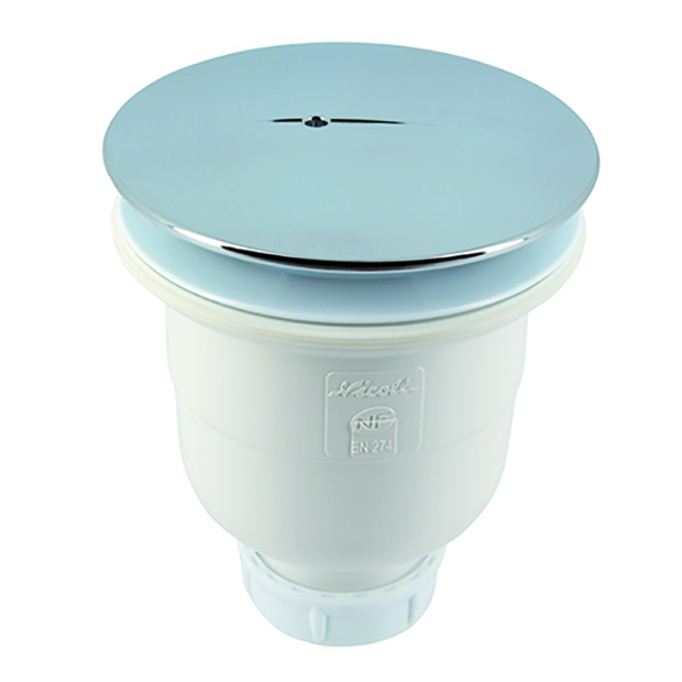 Sifon ABS chroom deksel, onderuitgang, type 790