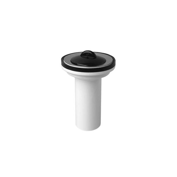 Bovenstuk wastafelplug met inox flens en rubberen stop, type A-51