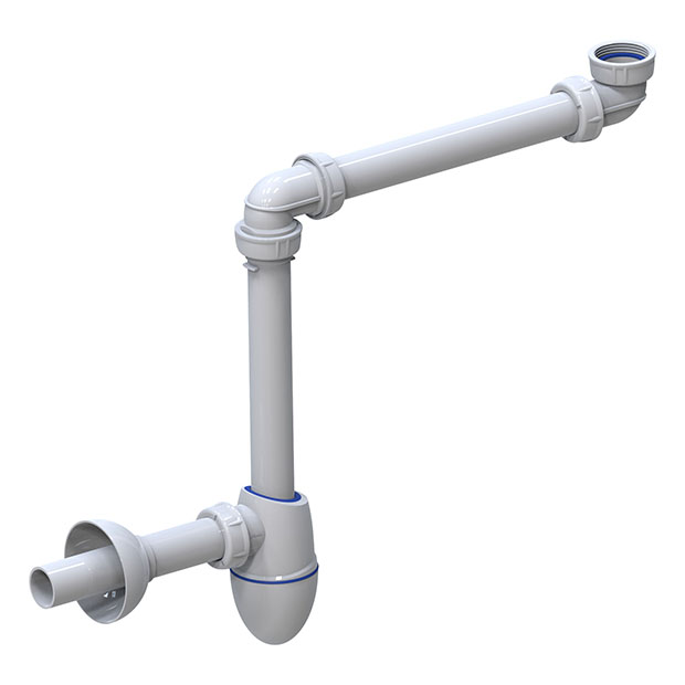 Bekersifon plaatsbesparend, type BMT05/06