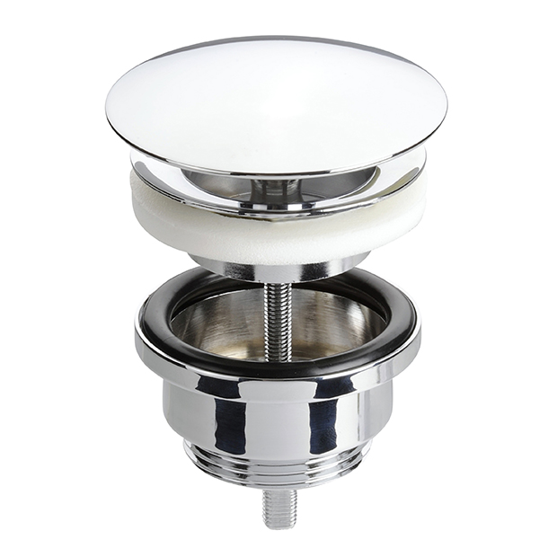 Wastafelplug met verchroomde dichte afdekplaat, type L32UF/L32UM